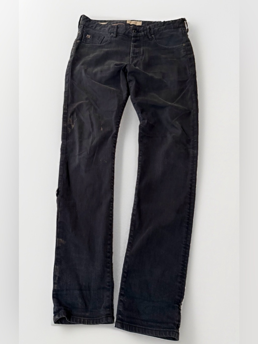Scotch & Soda Ralston Button Fly Mens Jeans Size 33x34 Stretch Denim Faded Black